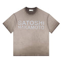 2026 American High Street Retro Letter Print T-shirt