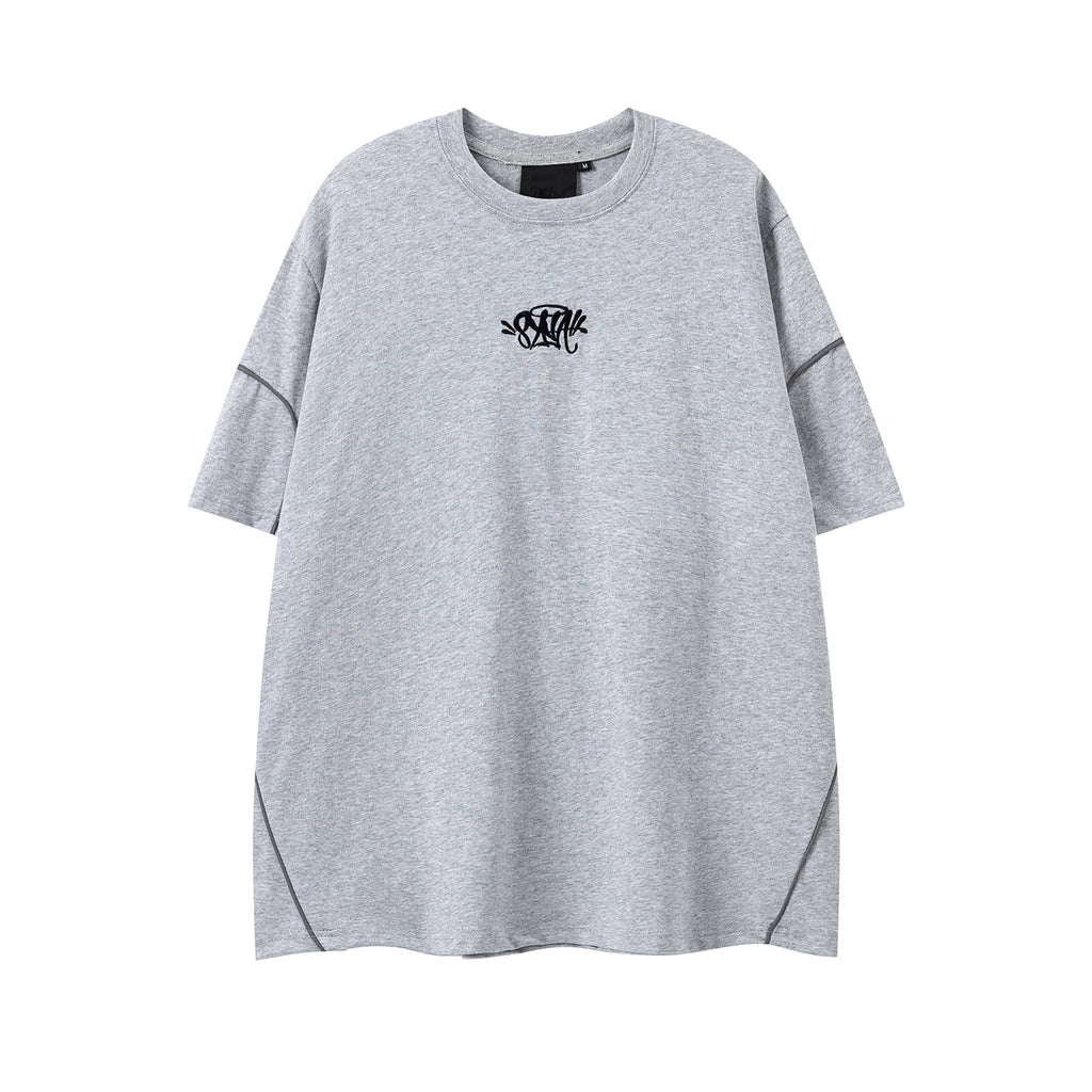 2026  American Style New Short-Sleeve Embroidered Letter T-shirt