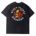 2026  American Motorcycle Personalized Colorful Skull Print T-shirt