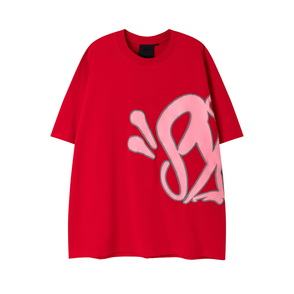 2026 American High Street Style Short-Sleeve Letter T-shirt