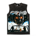 2026 American high street rock street skull racing West Coast T-shirt