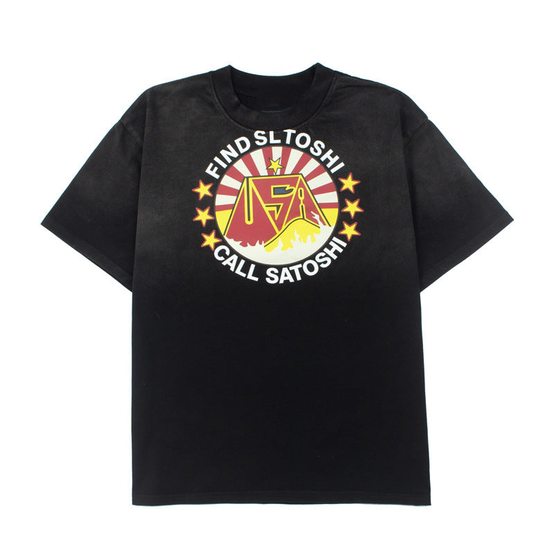 2026 American High Street New Style Short-sleeved Letter T-shirt