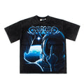 2026 American New Style Alien Print Loose Washed Retro T-shirt