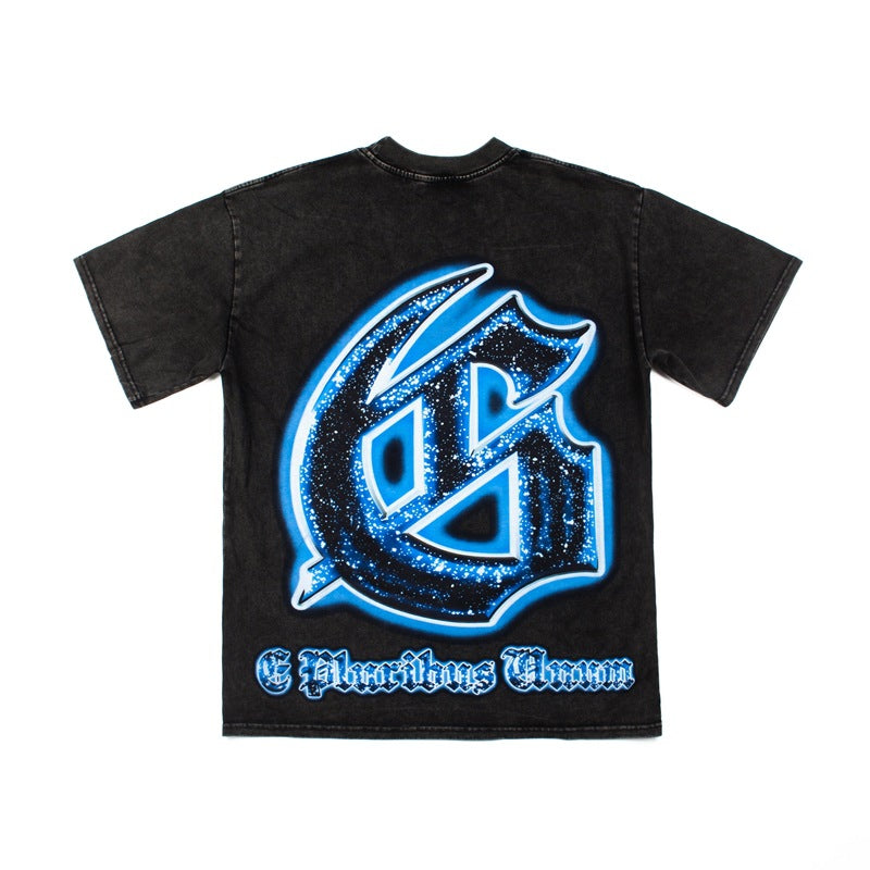2026 American High Street Retro Washed Heavy Metal T-shirt