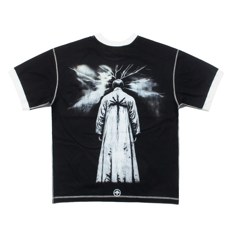 2026 American Street Retro High Street Rap Summer Tops T-shirt