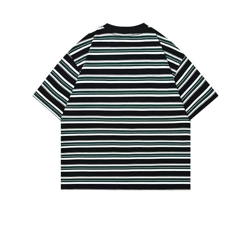 2026 American Retro Vibe Trendy Striped Short-sleeved T-shirt
