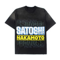 2026 American Street Style Iridescent Letter Print Washed T-shirt