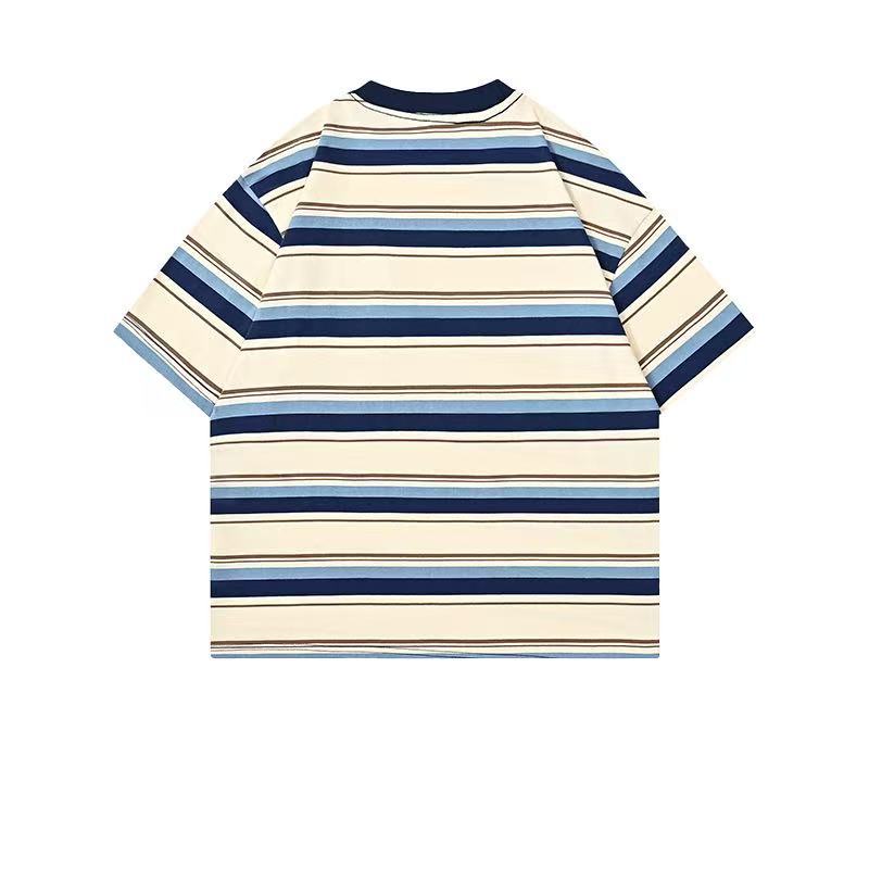 2026 American Retro Vibe Trendy Striped Short-sleeved T-shirt