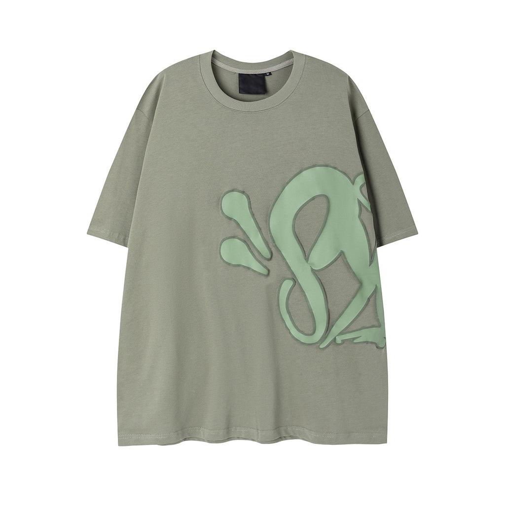 2026 American High Street Style Short-Sleeve Letter T-shirt