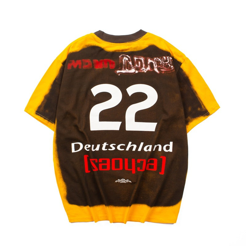 2026 American High Street New Style Short-sleeved Brown T-shirt